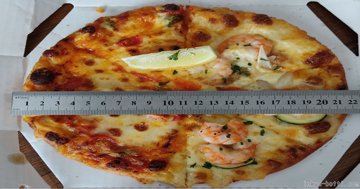 ピザーラスタイルのピザのサイズ